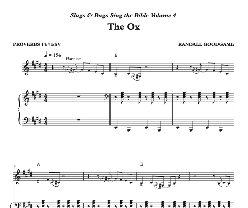 The Ox Sheet Music - Sing the Bible Vol. 4