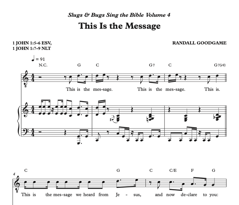 This Is The Message Sheet Music - Sing the Bible Vol. 4