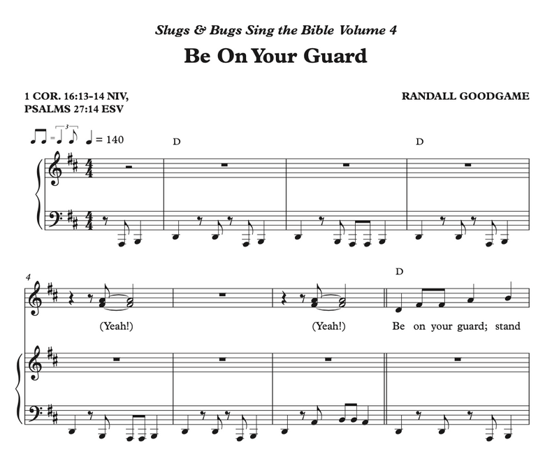 Be On Your Guard Sheet Music - Sing the Bible Vol. 4