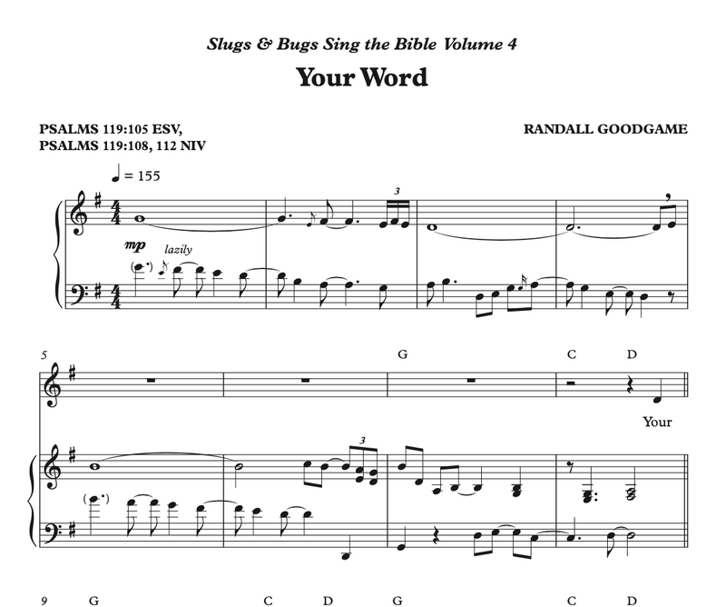 Your Word Sheet Music - Sing the Bible Vol. 4